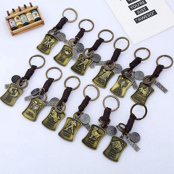 keychains miqiao 2021 men's and women's twelve constellations retro braided leather keychain alloy key pendant, Silver
keychains miqiao 2021 men's and women's twelve constellations retro braided leather keychain alloy key pendant, Silver