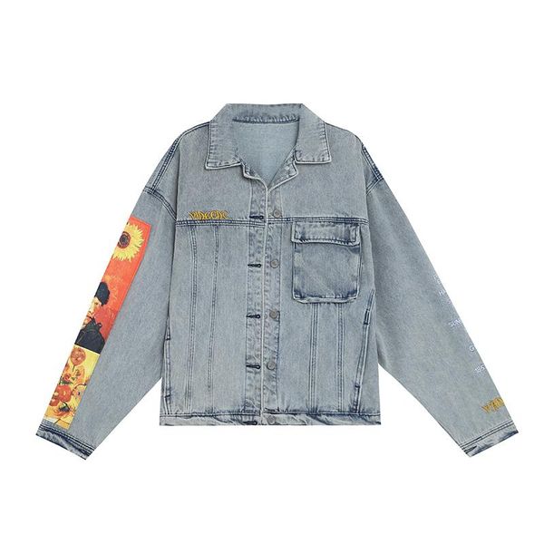 men's jackets painting patchwork embroidery denim hip hop casual loose jean streetwear outwear coats, Black;brown
men's jackets painting patchwork embroidery denim hip hop casual loose jean streetwear outwear coats, Black;brown