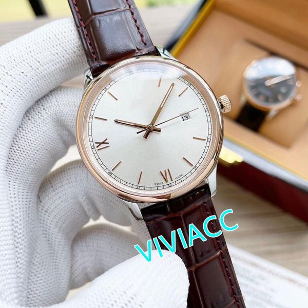 wristwatches luxury men automatic sport mechanical date wristwatch rose gold stainless steel black leather white rome dial watches 40mm, Slivery;brown
wristwatches luxury men automatic sport mechanical date wristwatch rose gold stainless steel black leather white rome dial watches 40mm, Slivery;brown