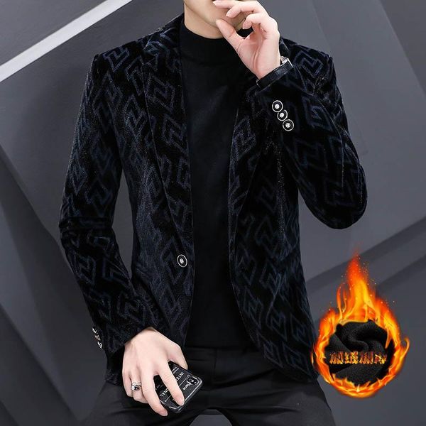 men's suits & blazers high end suit jacket brand casual fashion goldensable velvet and thick elegant blazer stylish trendy coat clothes, White;black
men's suits & blazers high end suit jacket brand casual fashion goldensable velvet and thick elegant blazer stylish trendy coat clothes, White;black