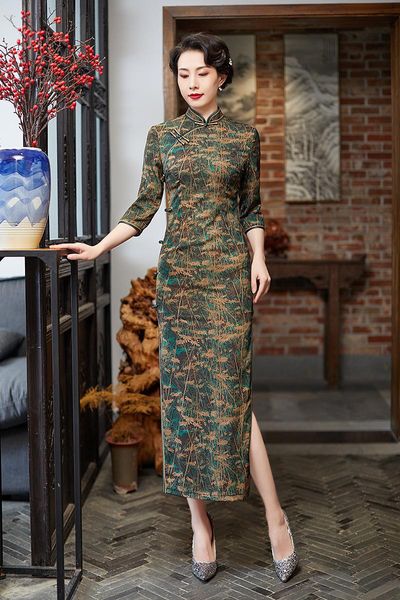 ethnic clothing female satin print flowers chinese dress gown classical vintage button qipao long mandarin collar cheongsam elegant vestidos, Red
ethnic clothing female satin print flowers chinese dress gown classical vintage button qipao long mandarin collar cheongsam elegant vestidos, Red