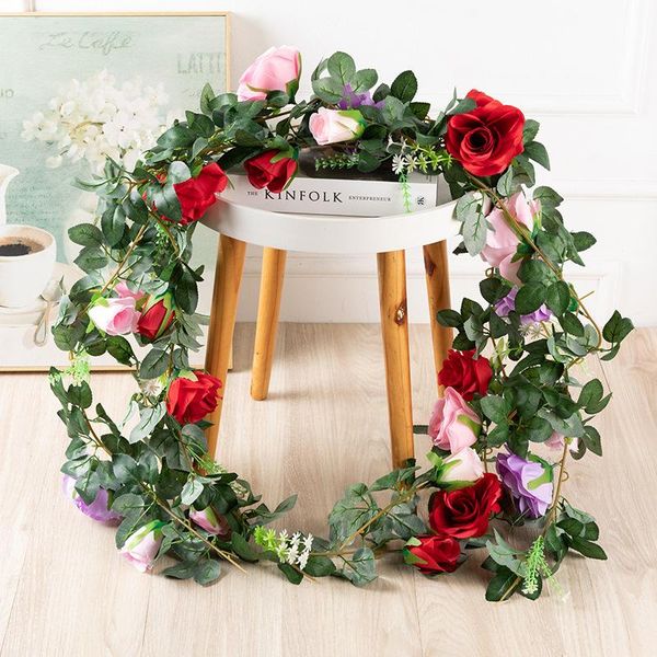 decorative flowers & wreaths 175cm silk roses ivy flower vine artificial green garland for home wedding garden decoration hanging rattan wal
decorative flowers & wreaths 175cm silk roses ivy flower vine artificial green garland for home wedding garden decoration hanging rattan wal