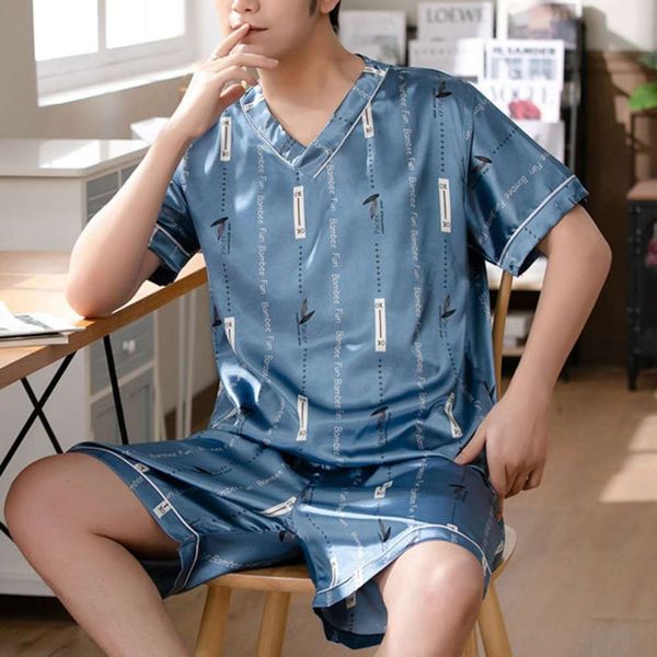 pak pyjamas summer luxury men fashion satine sitting sets nightwear family pijama lover night casual home clothing, Black;brown
pak pyjamas summer luxury men fashion satine sitting sets nightwear family pijama lover night casual home clothing, Black;brown
