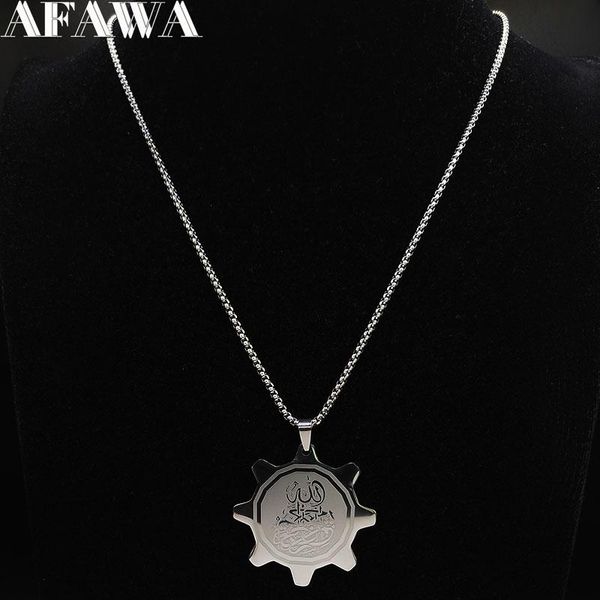 pendant necklaces religious muslim loran gear stainless steel necklace women/men silver color islam gift jewelry joyas n19227
pendant necklaces religious muslim loran gear stainless steel necklace women/men silver color islam gift jewelry joyas n19227