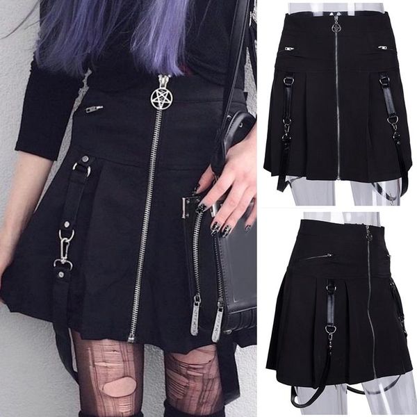 european and american dark women's punk college style pure color short skirt a-line black skirts
european and american dark women's punk college style pure color short skirt a-line black skirts