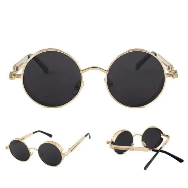 uv400 vintage steampunk round mirror lens sunglasses outdoor sport hisper eyewear for man women, Black
uv400 vintage steampunk round mirror lens sunglasses outdoor sport hisper eyewear for man women, Black