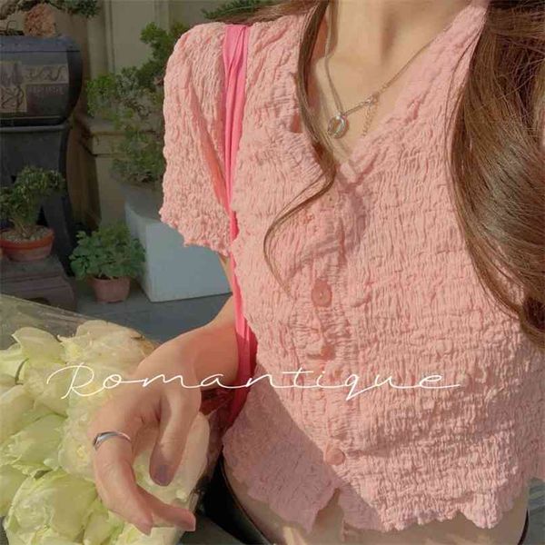 t-shirt women's short navel slim pink thin v-neck design niche short-sleeved shirt summer style 210529, White
t-shirt women's short navel slim pink thin v-neck design niche short-sleeved shirt summer style 210529, White