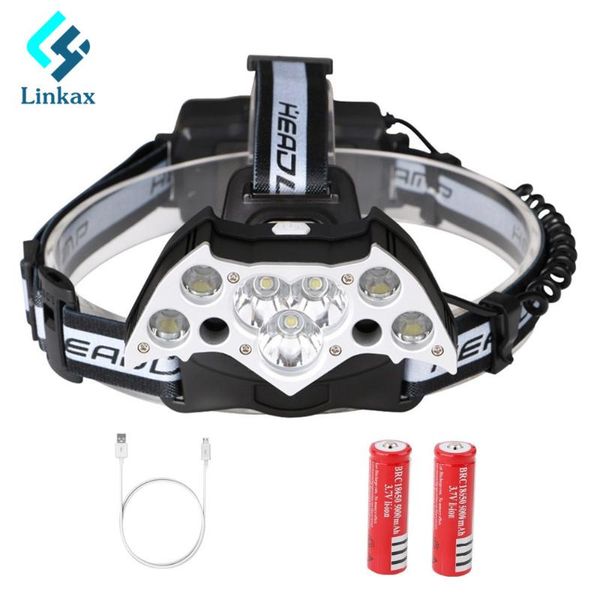 high power 9led headlamps headlights 7*cree xml-t6+2*xpe led head lamp white + red usb charging torch 18650
high power 9led headlamps headlights 7*cree xml-t6+2*xpe led head lamp white + red usb charging torch 18650