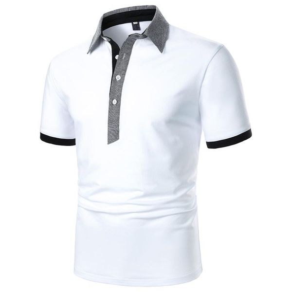 men's polos camisas office shirts men spring and summer casual button short-sleeved lapel shirt clothing top, White;black
men's polos camisas office shirts men spring and summer casual button short-sleeved lapel shirt clothing top, White;black