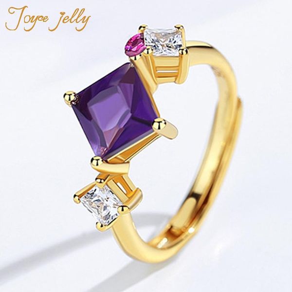 cluster rings joycejelly women fashion jewelry ring 925 sterling silver purple gemstone with gold color opening for chaims party, Golden;silver
cluster rings joycejelly women fashion jewelry ring 925 sterling silver purple gemstone with gold color opening for chaims party, Golden;silver