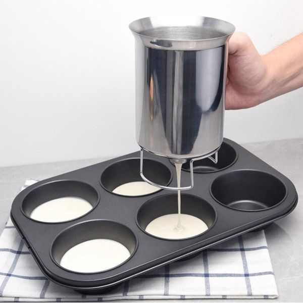 baking & pastry tools handheld pancake batter dispenser with lid stainless steel professional funnel kitchen tool for cake cupcakes crep
baking & pastry tools handheld pancake batter dispenser with lid stainless steel professional funnel kitchen tool for cake cupcakes crep