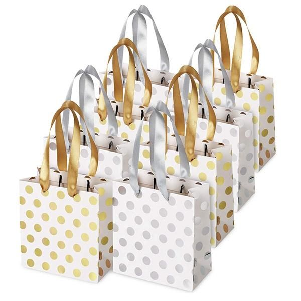 gift wrap small bags for bridal,wedding,birthday,christmas holidays graduation wedding showers,small(gold silver metallic dots 8 pack
gift wrap small bags for bridal,wedding,birthday,christmas holidays graduation wedding showers,small(gold silver metallic dots 8 pack