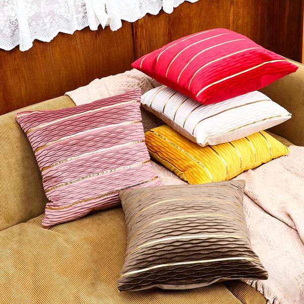 cushion/decorative pillow 45x45cm velvet cushion cover striped throw case soft cozy bed sofa nordic home decor 
cushion/decorative pillow 45x45cm velvet cushion cover striped throw case soft cozy bed sofa nordic home decor