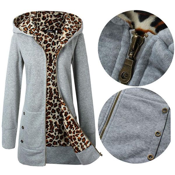 women's hoodies & sweatshirts leopard woman winter plus size overcoat thick solid silm clothes for female causal long sweatshirt women, Black
women's hoodies & sweatshirts leopard woman winter plus size overcoat thick solid silm clothes for female causal long sweatshirt women, Black