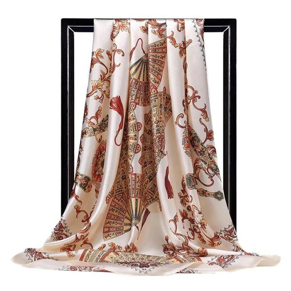 scarves 2021 silk foulard 90cm square head hijab scarf women ladies chiffon shawl wrap muffler pareo bandanna female pashmina, Blue;gray
scarves 2021 silk foulard 90cm square head hijab scarf women ladies chiffon shawl wrap muffler pareo bandanna female pashmina, Blue;gray