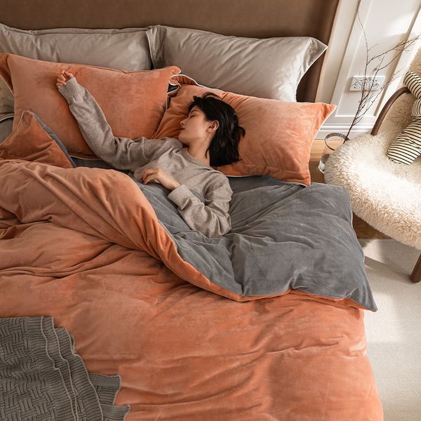 winter coral velvet bed linens four-piece flannel fleece bedsheet double-sided crystal duvet cover ab size velvet thickened
winter coral velvet bed linens four-piece flannel fleece bedsheet double-sided crystal duvet cover ab size velvet thickened