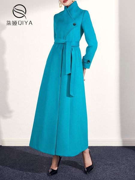 women's wool & blends lake blue coat women's medium long woolen super waist closing and self-cultivation 2021 spring autumn fashion, Black
women's wool & blends lake blue coat women's medium long woolen super waist closing and self-cultivation 2021 spring autumn fashion, Black