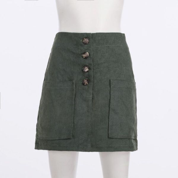 skirts chic women corduroy skirt elegant two pockets buttons solid short mt4226, Black
skirts chic women corduroy skirt elegant two pockets buttons solid short mt4226, Black