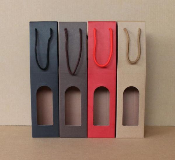 100pcs kraft paper red wine box handheld single/double bottle bag window gift packaging party supplies wholesale wrap
100pcs kraft paper red wine box handheld single/double bottle bag window gift packaging party supplies wholesale wrap