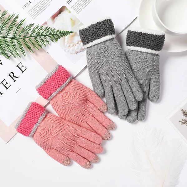 five fingers gloves men women winter warm plush knitted cashmere cycling touch screen femme guantes ciclismo mujer de moto, Blue;gray
five fingers gloves men women winter warm plush knitted cashmere cycling touch screen femme guantes ciclismo mujer de moto, Blue;gray