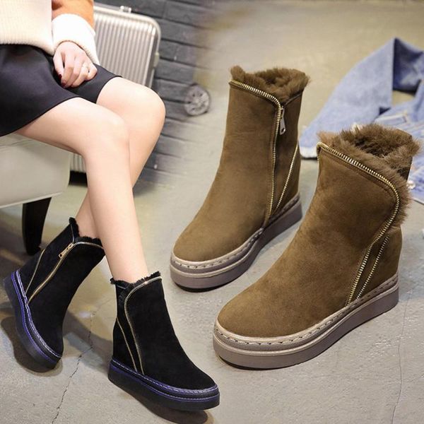 boots snow nice increase cotton women winter warm fur plush insole ankle shoes chaussures femme, Black
boots snow nice increase cotton women winter warm fur plush insole ankle shoes chaussures femme, Black