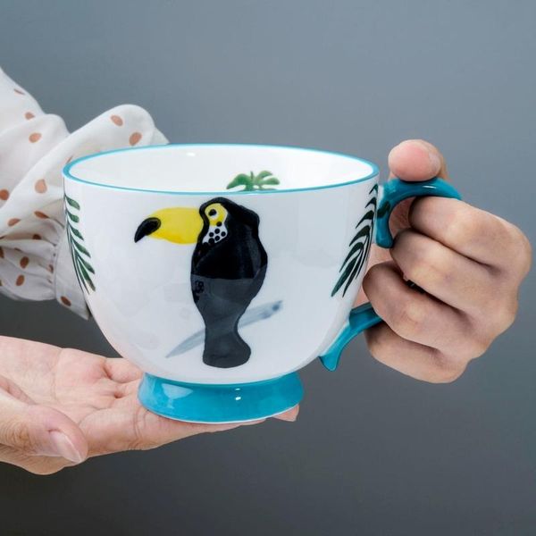 mugs european-style hand-painted mug ceramic cup breakfast oatmeal milk coffee large-capacity water home
mugs european-style hand-painted mug ceramic cup breakfast oatmeal milk coffee large-capacity water home