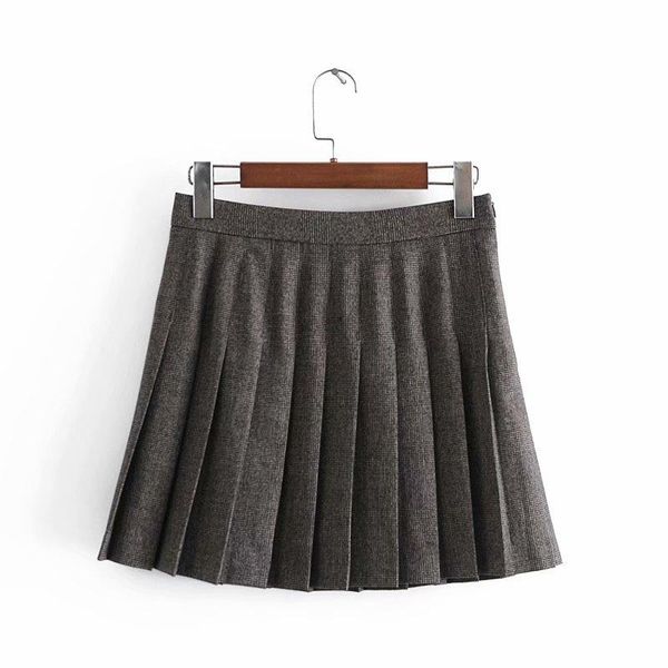 skirts puwd vintage woman dark grey plaid mini skirt 2021 spring fashion ladies draped a-line female casual basic zipper, Black
skirts puwd vintage woman dark grey plaid mini skirt 2021 spring fashion ladies draped a-line female casual basic zipper, Black