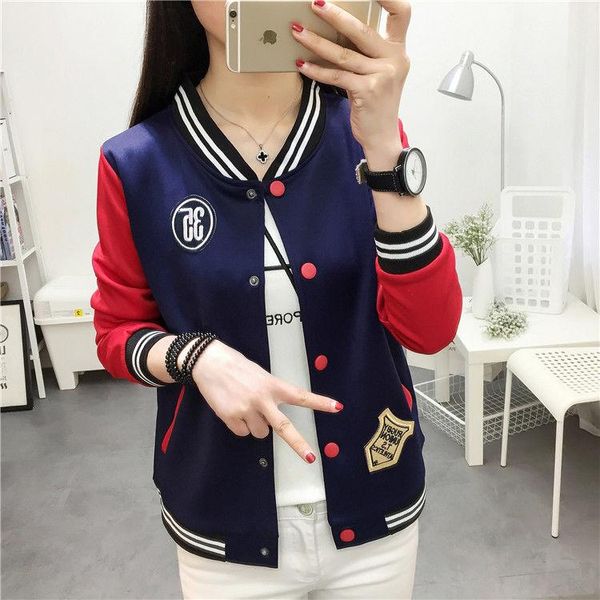 women's jackets baseball uniform plus size letter full sleeve short jacket, Black;brown
women's jackets baseball uniform plus size letter full sleeve short jacket, Black;brown