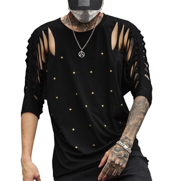 summer mens t shirts batwing sleeves hollow nets black color gay tshirt rock style 210706, White;black
summer mens t shirts batwing sleeves hollow nets black color gay tshirt rock style 210706, White;black