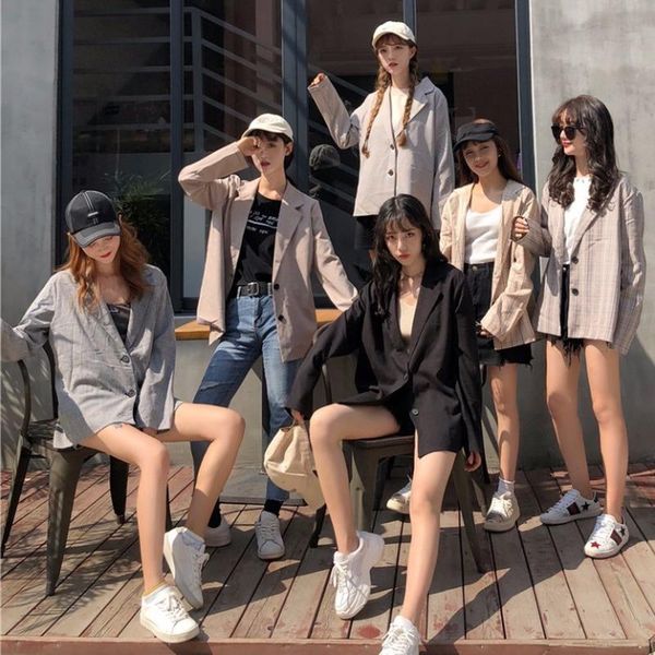 women's jackets u-swear women small suit jacket autumn boutique retro plaid chic double-breasted female clothing, Black;brown
women's jackets u-swear women small suit jacket autumn boutique retro plaid chic double-breasted female clothing, Black;brown