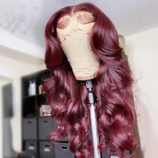 synthetic wigs glueless wine red 99j color natural hairline body wave lace closure front wig with baby hair daily wear, Black
synthetic wigs glueless wine red 99j color natural hairline body wave lace closure front wig with baby hair daily wear, Black