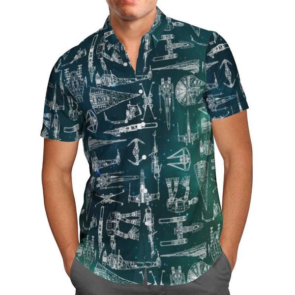 men's casual shirts spaceship 3d beach hawaiian 2021 summer blue shirt short sleeve streetwear oversized 5xl camisa social chemise homm, White;black
men's casual shirts spaceship 3d beach hawaiian 2021 summer blue shirt short sleeve streetwear oversized 5xl camisa social chemise homm, White;black