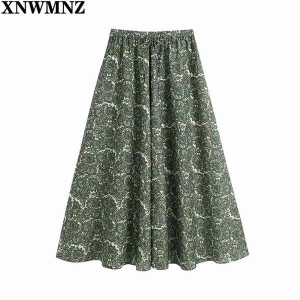 women vintage totem floral print green midi skirt faldas mujer female chic elastic waist party vestido brand skirts 210520, Black
women vintage totem floral print green midi skirt faldas mujer female chic elastic waist party vestido brand skirts 210520, Black