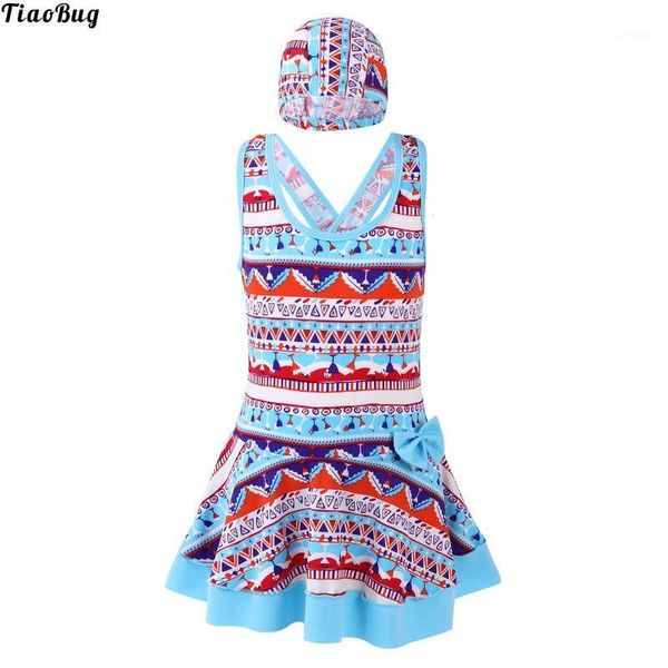 one-pieces tiaobug 2pcs kids girls summer swimming suit round neck straps above knee length dress with built-in shorts and hat set, Black
one-pieces tiaobug 2pcs kids girls summer swimming suit round neck straps above knee length dress with built-in shorts and hat set, Black