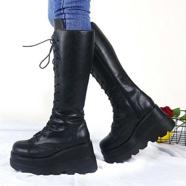 boots gigifox brand large sizes 43 platform wedge high heels stylish trendy cool atuumn winter motorcycles shoes women, Black
boots gigifox brand large sizes 43 platform wedge high heels stylish trendy cool atuumn winter motorcycles shoes women, Black