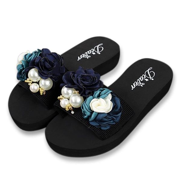 slippers women's flowers flip-flops thick slope heel breathable increased fashion beach shoes 2021 summer, Black
slippers women's flowers flip-flops thick slope heel breathable increased fashion beach shoes 2021 summer, Black