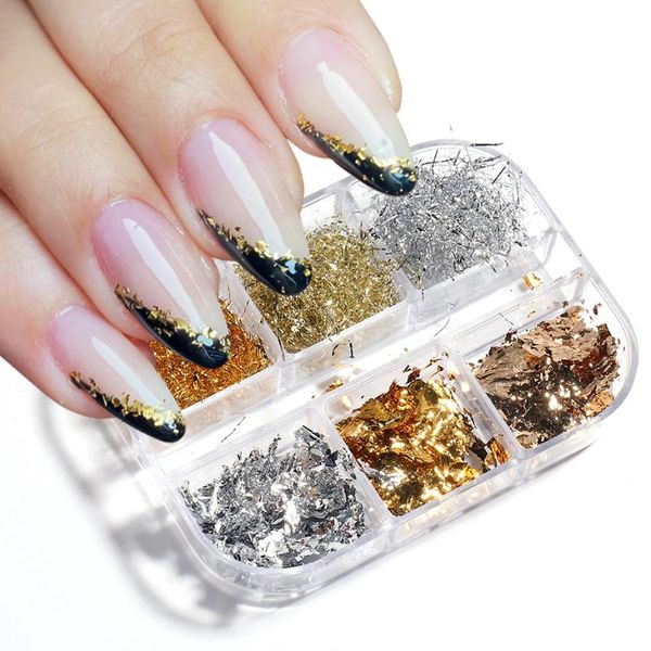 nail glitter platinum golden foil nails decoration extra thin aluminum paillette silk sparkly shiny manicure sticker accessory be1909-04, Silver;gold
nail glitter platinum golden foil nails decoration extra thin aluminum paillette silk sparkly shiny manicure sticker accessory be1909-04, Silver;gold