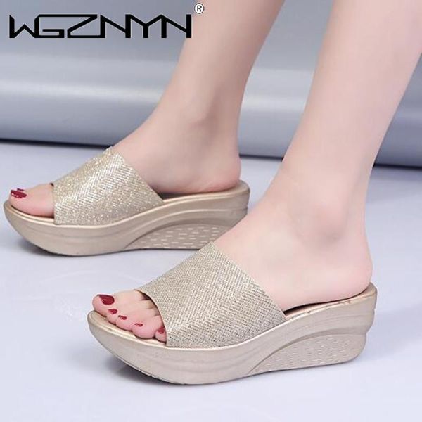 slippers 2021 women summer ladies glitter pu wedges shoes female casual slingbacks sandals comfortable platform woman, Black
slippers 2021 women summer ladies glitter pu wedges shoes female casual slingbacks sandals comfortable platform woman, Black