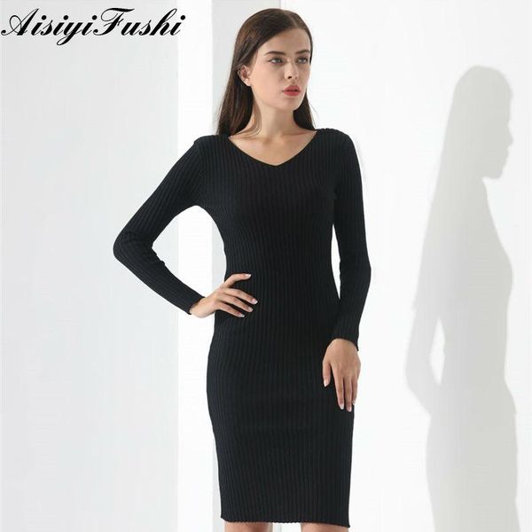 casual dresses bodycon dress women sheath long sleeve sweater pullover solid black vintage elastic autumn robe pull hiver, Black;gray
casual dresses bodycon dress women sheath long sleeve sweater pullover solid black vintage elastic autumn robe pull hiver, Black;gray