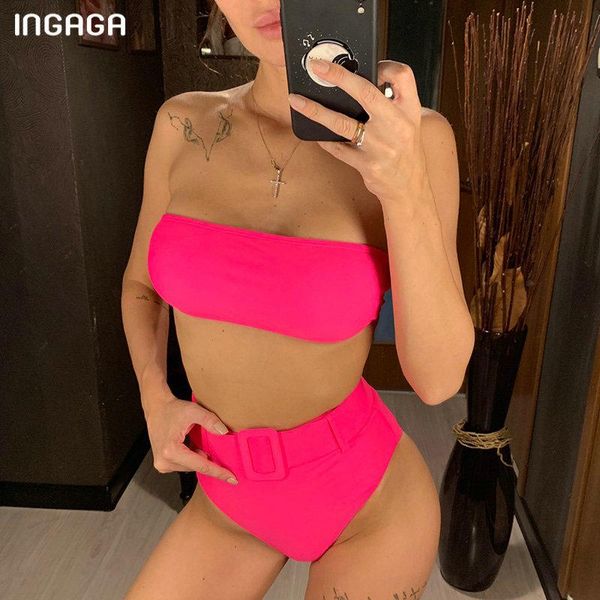women's swimwear ingaga high waist bikini bandeau swimsuit leopard women belted biquini bathing suit bikinis 2021 mujer, White;black
women's swimwear ingaga high waist bikini bandeau swimsuit leopard women belted biquini bathing suit bikinis 2021 mujer, White;black