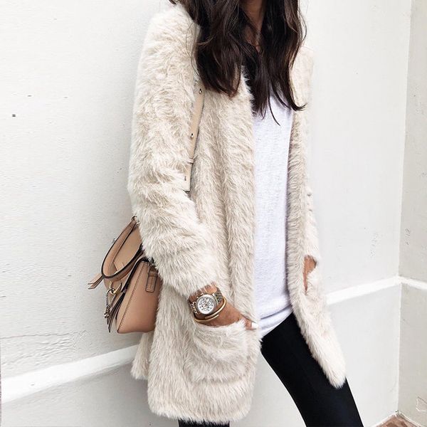 Faux Fur Jacket Coats Women Winter Fleece Cardigan Plush Teddy Bear Coat Warm Casual Pockets Overcoat S-XL, Black;brown
Faux Fur Jacket Coats Women Winter Fleece Cardigan Plush Teddy Bear Coat Warm Casual Pockets Overcoat S-XL, Black;brown