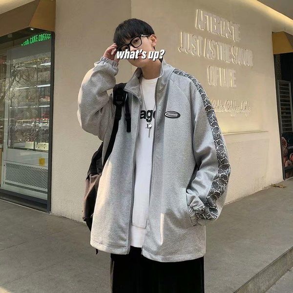 men's jackets cashew flower men spring-autumn korean fashion trend loose jacket male hong-kong style all-match stand collar zipper top, Black;brown
men's jackets cashew flower men spring-autumn korean fashion trend loose jacket male hong-kong style all-match stand collar zipper top, Black;brown