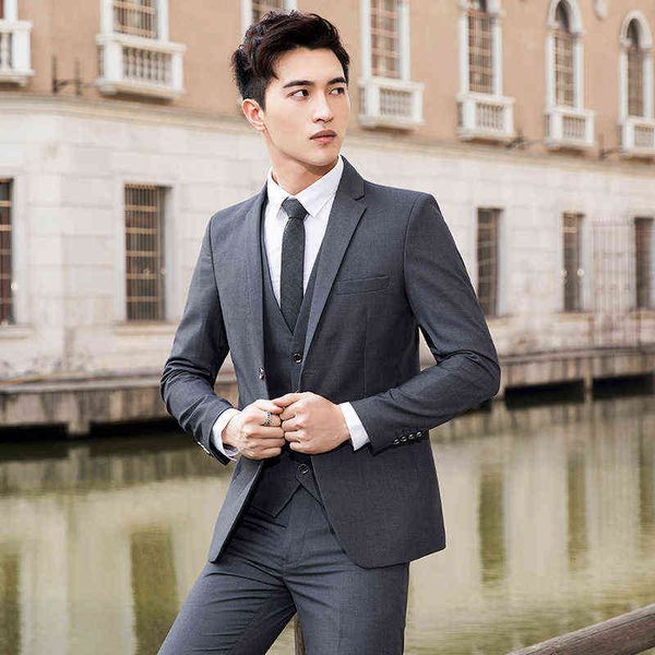 luxury suits blaze suit solid color three piece suit korean slim fit large two button man group men's wear, Black
luxury suits blaze suit solid color three piece suit korean slim fit large two button man group men's wear, Black