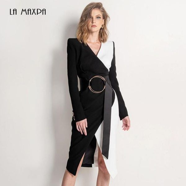 fashion bandage dress elegant patchwork long sleeve belt split bodycon 2021 summer celebrity club party vestido casual dresses, Black;gray
fashion bandage dress elegant patchwork long sleeve belt split bodycon 2021 summer celebrity club party vestido casual dresses, Black;gray