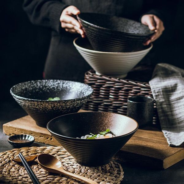 lingao japanese tableware creative ceramic bowl retro ramen soup douli ajisen rice noodle bowls
lingao japanese tableware creative ceramic bowl retro ramen soup douli ajisen rice noodle bowls