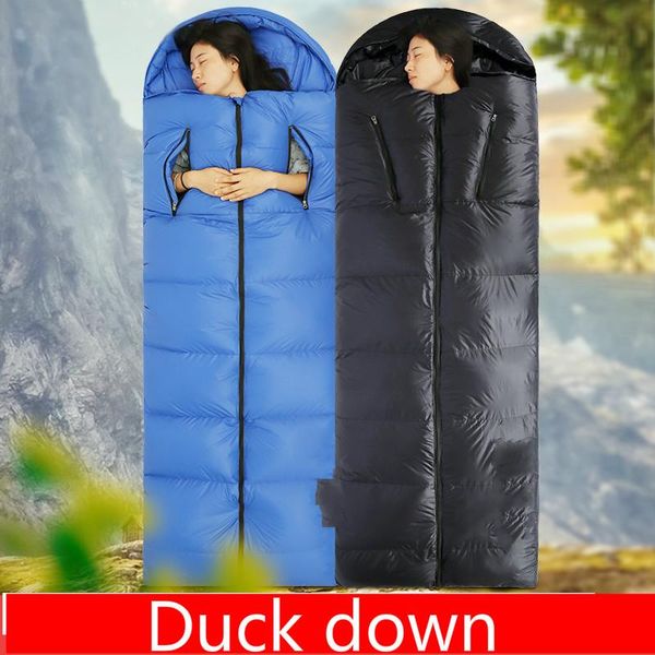 camping sleeping bag warm cold duck down envelope backpacking for outdoor traveling hiking saco de dormir air bed bags
camping sleeping bag warm cold duck down envelope backpacking for outdoor traveling hiking saco de dormir air bed bags