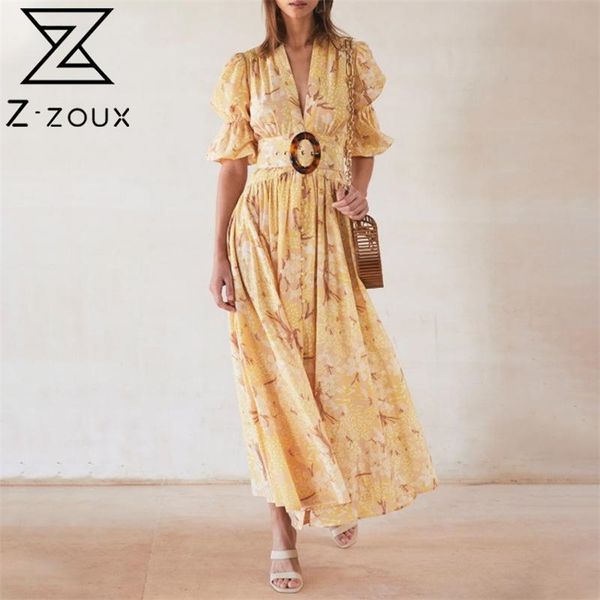 women dress v-neck puff sleeve print dresses white yellow vintgae long flowers summer clothes 210513, Black;gray
women dress v-neck puff sleeve print dresses white yellow vintgae long flowers summer clothes 210513, Black;gray
