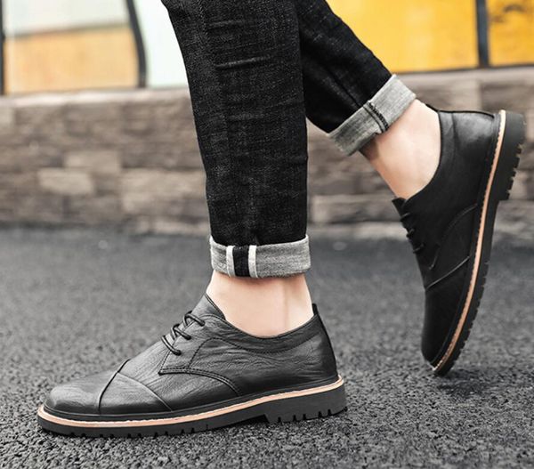 spring and summer leather flat shoes junior high school men's casual dress shoes calfskin leather outdoor hiking party wedding shoes gi, Black
spring and summer leather flat shoes junior high school men's casual dress shoes calfskin leather outdoor hiking party wedding shoes gi, Black