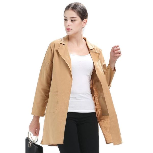 women's trench coats women spring autumn long coat nice solid color sleeve turn down collar casual cardigans elegant female outwear 2xl, Tan;black
women's trench coats women spring autumn long coat nice solid color sleeve turn down collar casual cardigans elegant female outwear 2xl, Tan;black