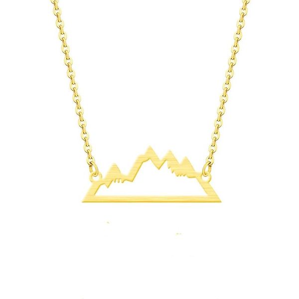 gold color minimalist nature snow mountain necklace for women gift link chain statement adventure jewelry 2021 pendant necklaces, Silver
gold color minimalist nature snow mountain necklace for women gift link chain statement adventure jewelry 2021 pendant necklaces, Silver